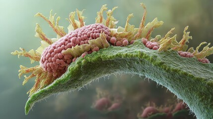 Naklejka premium Detailed View of Plant Cell Microscopy Image