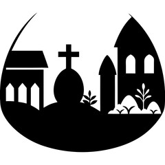 Pastel Hues and Easter Views vector silhouette