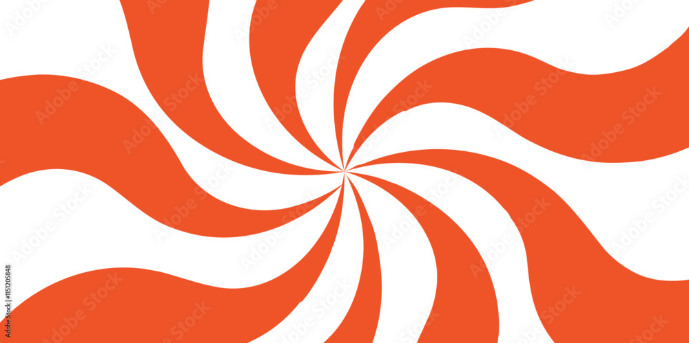 Aufkleber Abstract background with rays retro starburst. Sunburst background vector illustration pattern beam rays. Orange nougat dessert wallpaper for template, banner, poster, flyer.