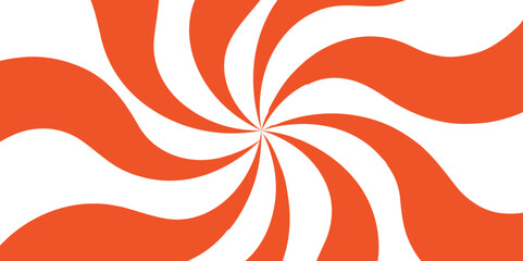 Obraz premium Abstract background with rays retro starburst. Sunburst background vector illustration pattern beam rays. Orange nougat dessert wallpaper for template, banner, poster, flyer.