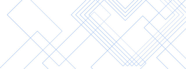 Abstract Blue Geometric squares with digital geometric connection Blue lines. Blue Geometric squares with Futuristic architecture concept. Colorful striped diagonal line technology concept.