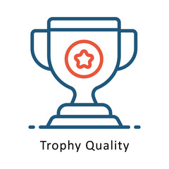 Trophy Quality Vector Two Color Icon. Eps 10 file