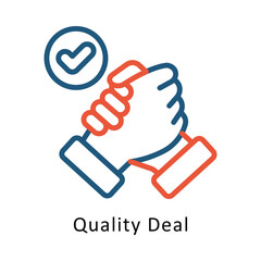 Quality Deal Vector Two Color Icon. Eps 10 file