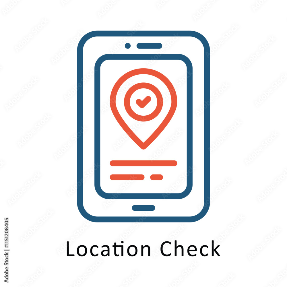 Poster location check vector two color icon. eps 10 file