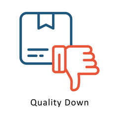 Quality Down Vector Two Color Icon. Eps 10 file 