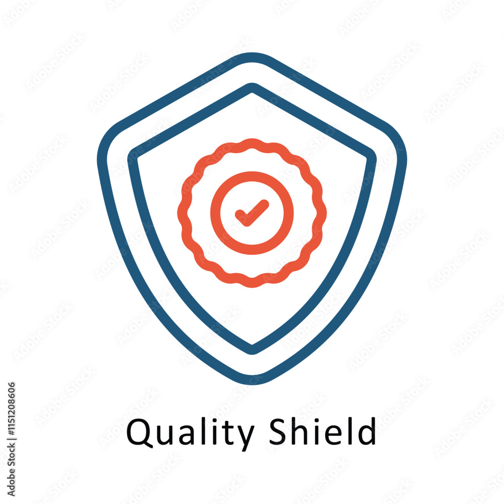 Poster quality shield vector two color icon. eps 10 file
