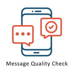 Message Quality Check Vector Two Color Icon. Eps 10 file 