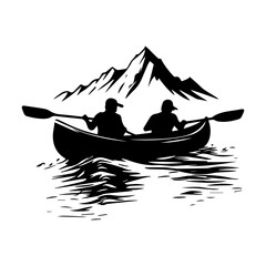 Canoe Adventure with Mountain Views