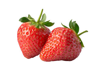 Fresh strawberry isolated on transparent background.
