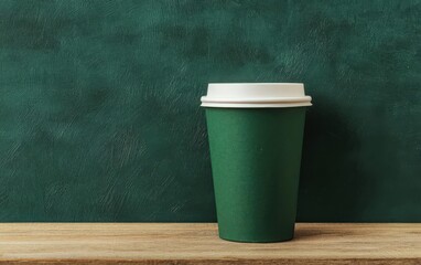 ethical products and sustainability. A biodegradable coffee cup with a compostable lid, ensuring sustainability in cafe culture, ethical products sustainability biodegradable, green beverage service