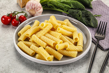 Italian cuisine - cooked pasta tortiglioni
