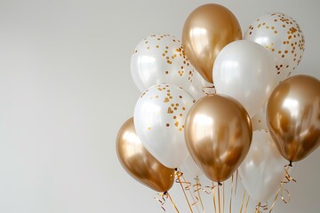 golden and silver balloons