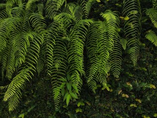 Fern leaves in the forest