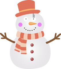 cute snowman cartoon, merry christmas holiday