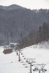 This cable car is for those who want to go up to see the beauty of Chersky stone or want to go up to the highest point of this mountain for skiing. The height of this place is 755 meters above the sea