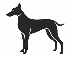 silhouette of Dog vector on white background
