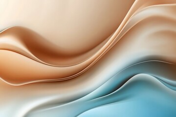 Obraz premium Stunning abstract wavy glass shapes with soft light reflections and flowing curves forming a sleek and futuristic digital background with elegant elements and a aesthetic