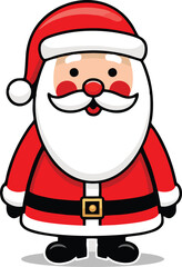 Santa Claus vector illustration logo design black and white background