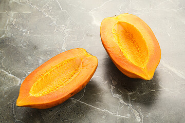 Ripe sweet tropical exotic papaya