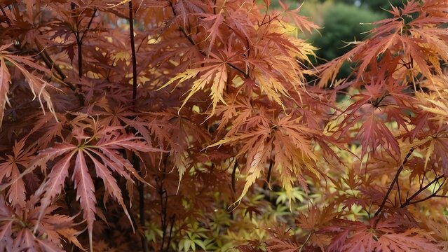 
Erable rouge acer palmatum dissectum en automne