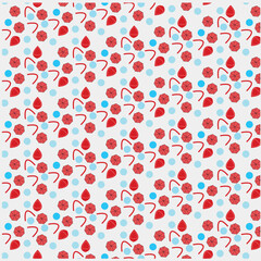 seamless pattern with red hearts