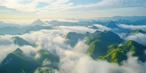 The sky is cloudy and the mountains are covered in trees