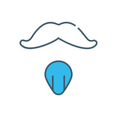 Mustache vector icon
