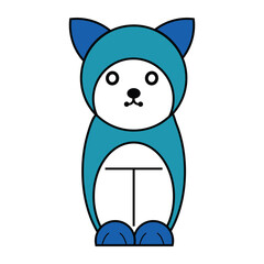 Cute cat setting pose. Vector flat pets pose.