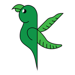 Beautiful color parrot vector art, parrot vector icon design.