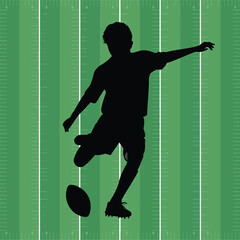 professional  Football player vector illustration 