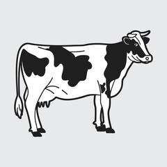  Milky Cow image silhouette vector art and illustration