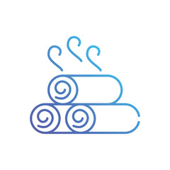 Hot towel vector icon