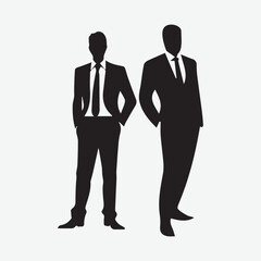 Business People Silhouettes Vector Set for Corporate Designs
