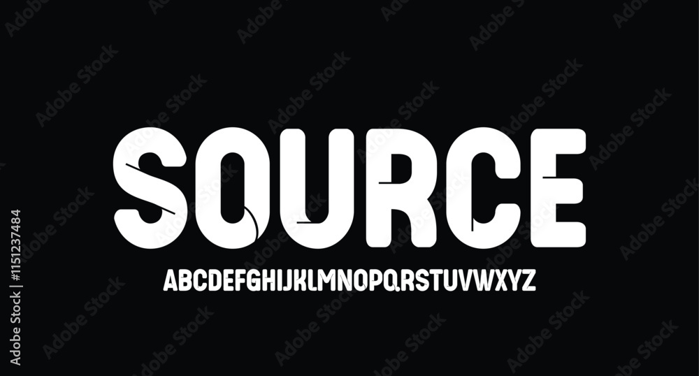 Poster abstract technology science alphabet lowercase font. digital space typography vector illustration de