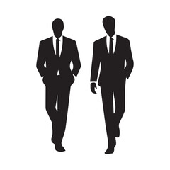 Business People Silhouettes Vector Set for Corporate Designs
