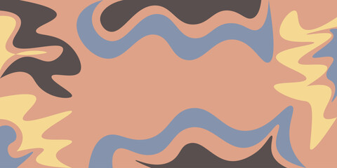 Graphic design with asymmetric abstract waves that are energetic and elegant