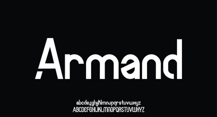 Modern minimalist alphabet. futuristic sans serif font. vector design