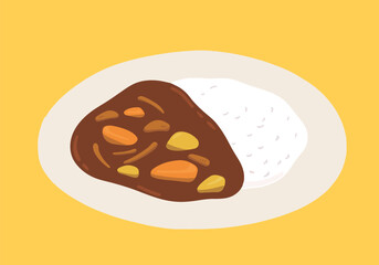 シンプルなカレーライスのカード
