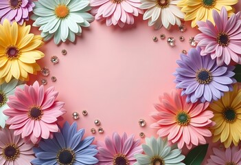 Luxurious garland of paper flowers
