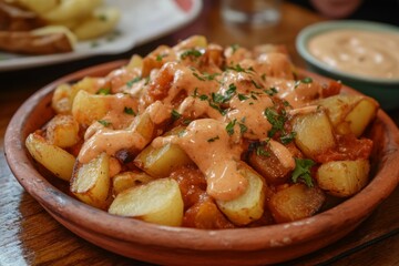 Spanish Potato Dish with Delicious Sauce