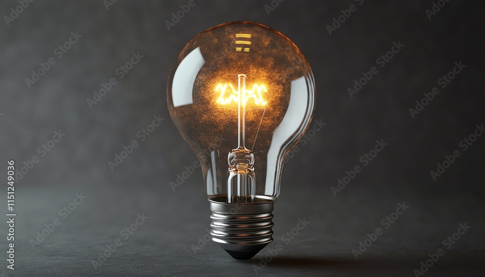 Poster a light bulb containing a brain, surrounded by a clean background and open copy space, illustrating 