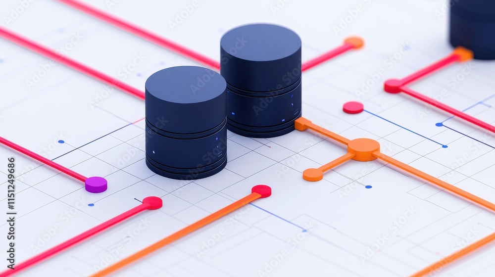 Aufkleber a close-up of colorful sliders on a graph, featuring black knobs, illustrating data manipulation and