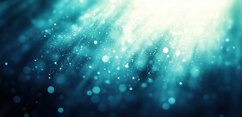 Teal Bokeh Background with Light Leaks