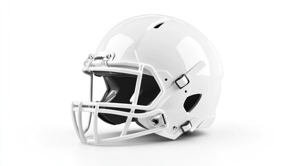 White American football helmet, isolated on white background.
