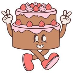 Cake retro cartoon 
