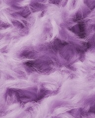 A vibrant close-up of soft purple fibers, creating a dreamy and whimsical texture.