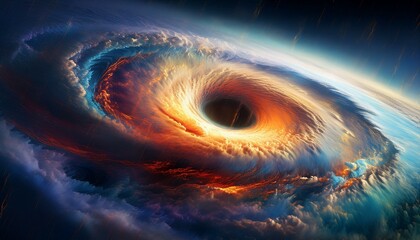Nature's force is evident in the hurricane eye.  