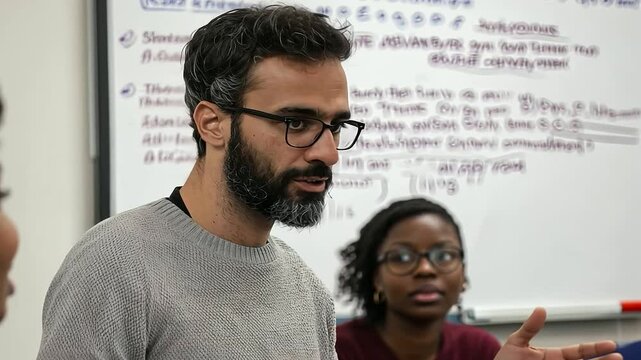 Language Tutor Teaching Adults in Multicultural Center