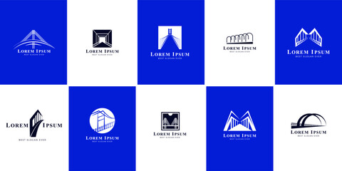 Bridge logo ideas. Modern bridge logo collection