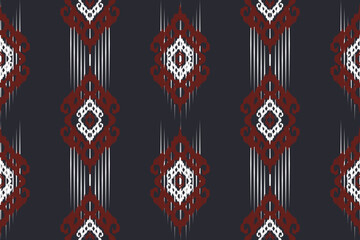 Ethnic ikat seamless pattern in tribal. Aztec geometric ethnic ornament print. Ikat pattern style. Design for background, wallpaper, illustration, fabric, clothing, carpet, textile, batik, embroidery.